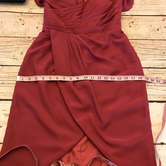 JJ’s House Womens Formal Dress Sweetheart Neckline Cap Sleeve Draped Front Sz S - Picture 11 of 16